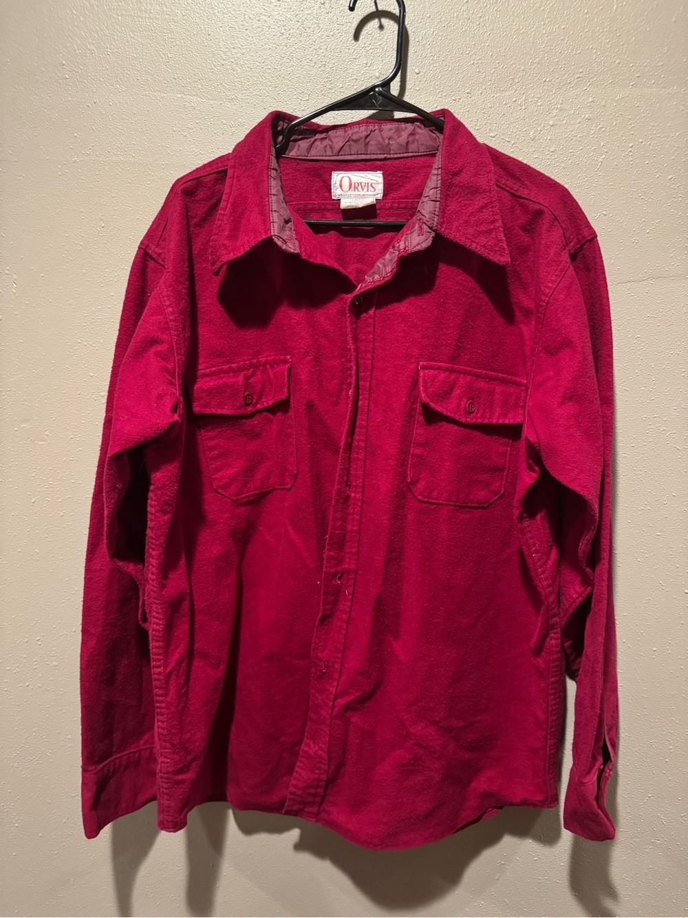 Vintage Orvis Men's Red Shirt Jacket